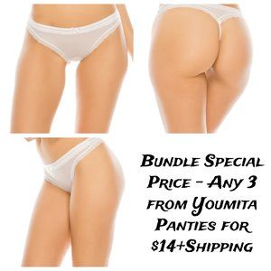 Youmita Lace & Mesh G-String Thong